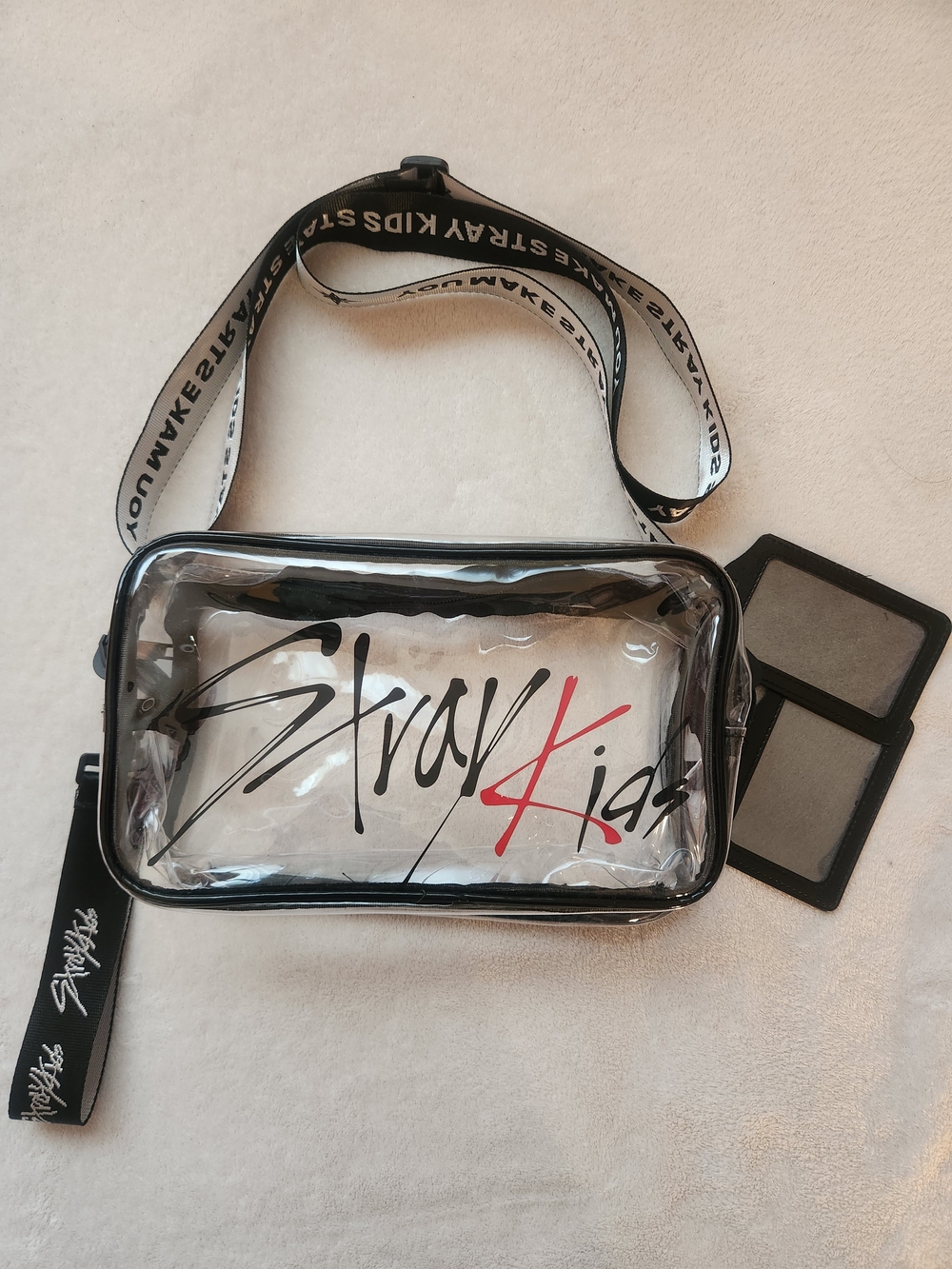 Stray Kids Clear Crossbody Bag - Black & Red Logo